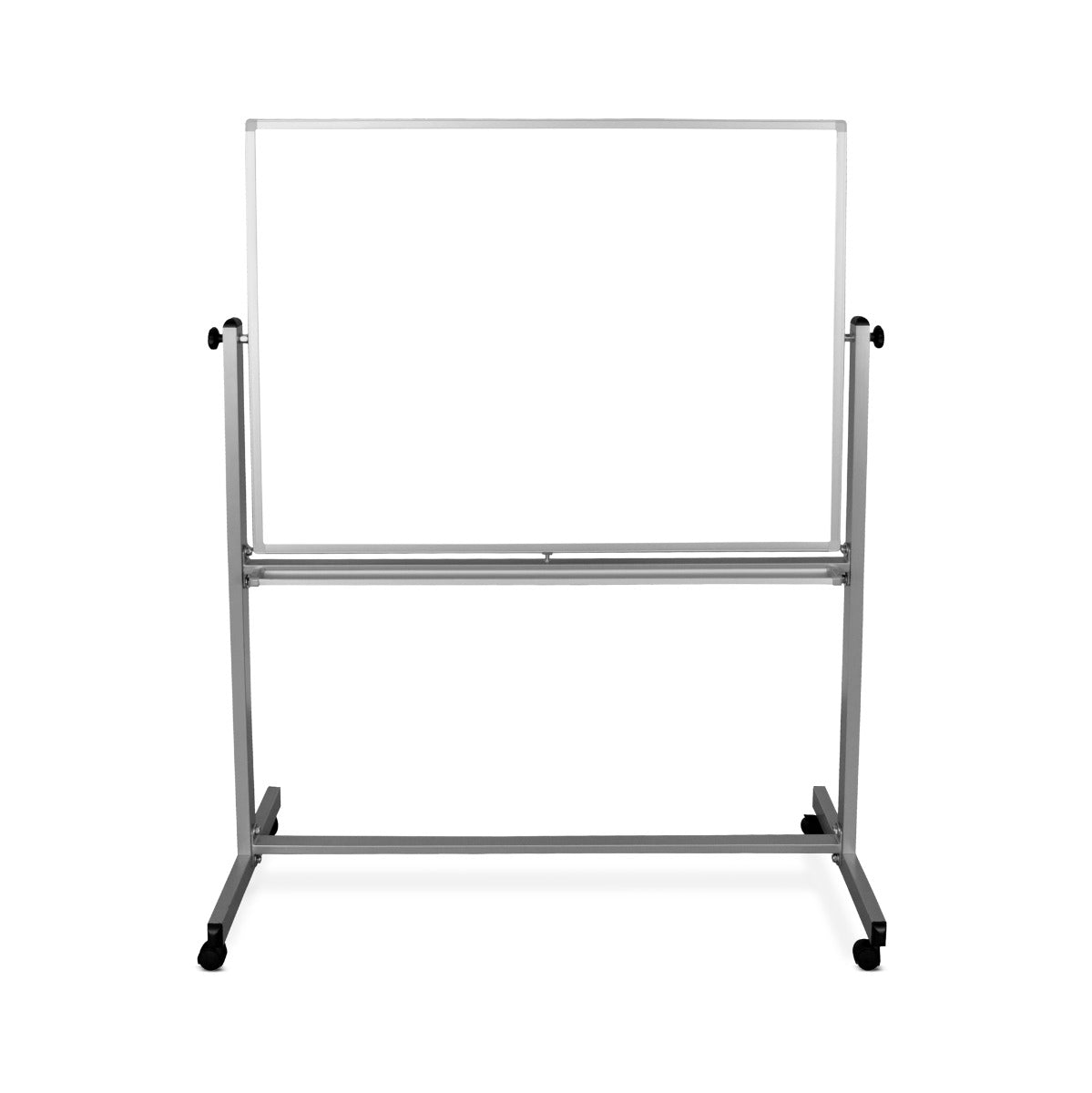 48"W x 36"H Mobile Whiteboard - Double-sided Magnetic dry erase markerboard - Luxor MB4836WW - SchoolOutlet