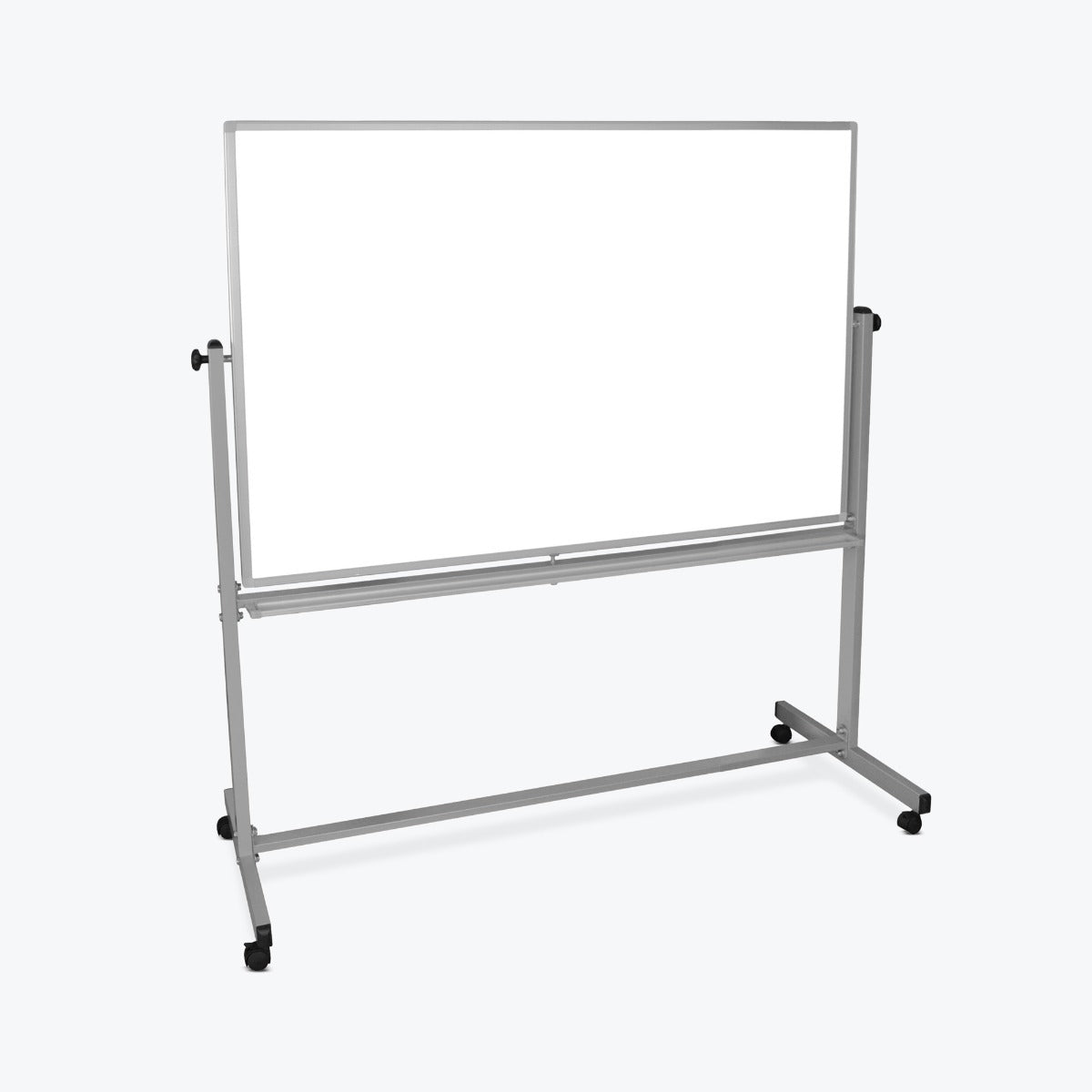 60"W x 40"H Mobile Whiteboard - Double-sided Magnetic dry erase markerboard - Luxor MB6040WW - SchoolOutlet