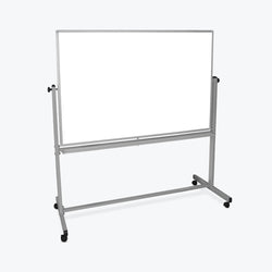 60"W x 40"H Mobile Whiteboard - Double-sided Magnetic dry erase markerboard - Luxor MB6040WW