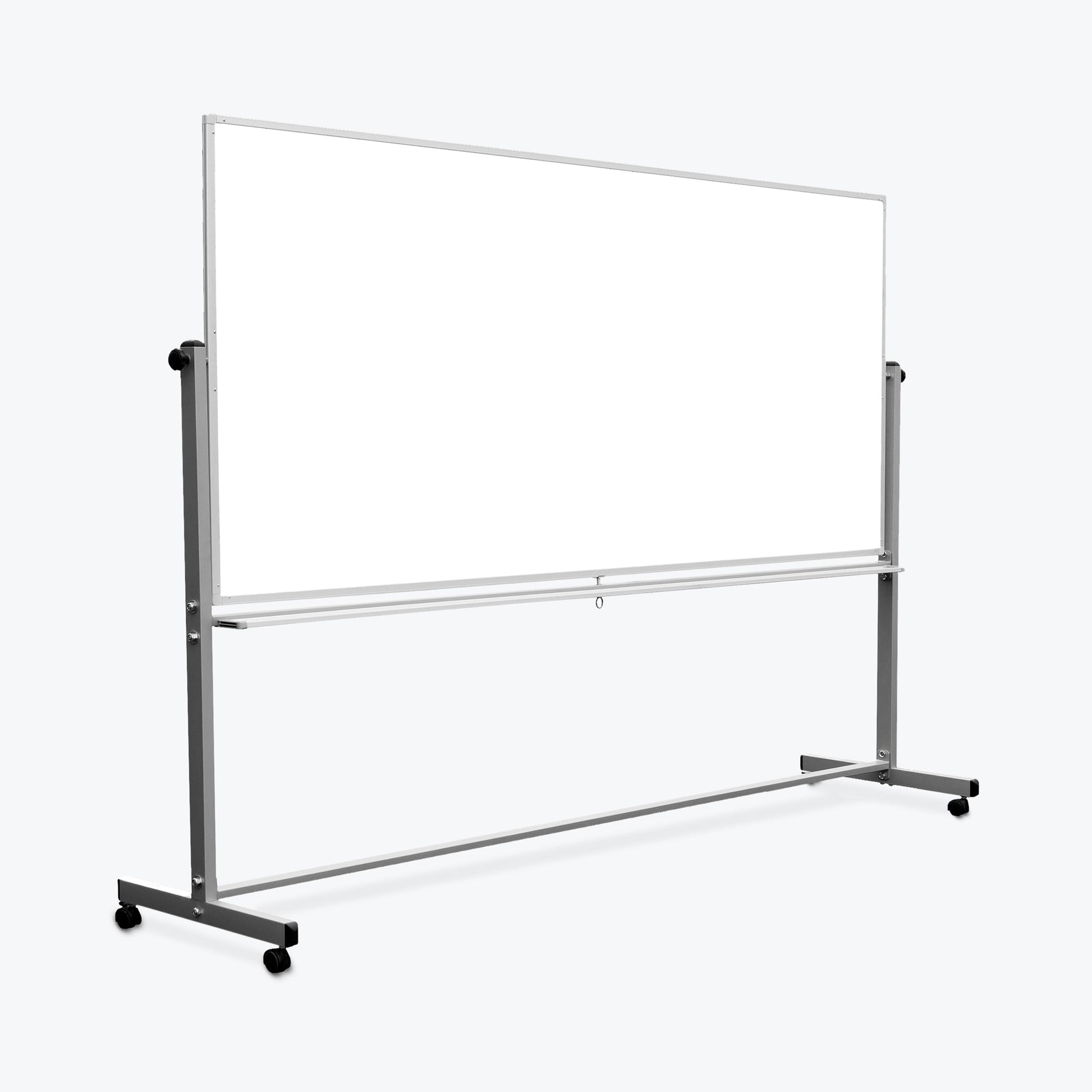 96"W x 40"H Mobile Whiteboard - Double-sided Magnetic dry erase markerboard - Luxor MB9640WW - SchoolOutlet