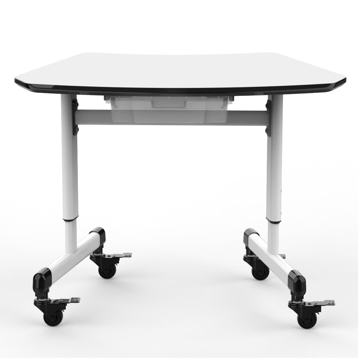 Luxor MBS-DESK - Height-Adjustable Trapezoid Student Desk with Drawer 29" W x 19" D x 29.75" H (LUX-MBS-DESK) - SchoolOutlet