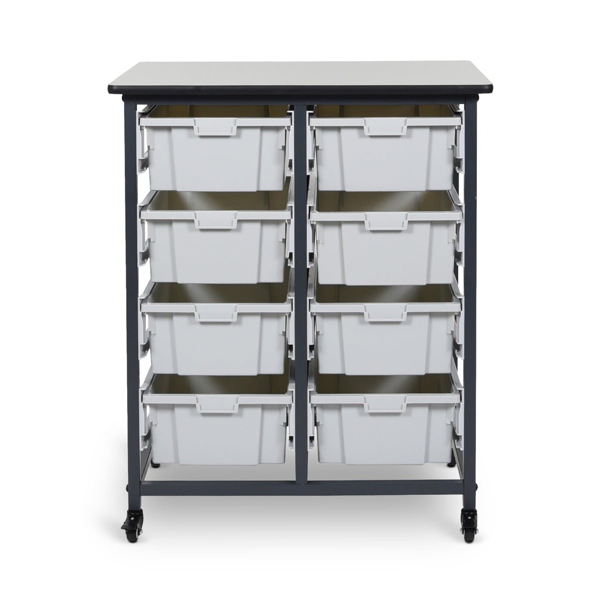 Luxor Mobile Bin Storage Unit (LUX-MBS-DR-8L) - SchoolOutlet