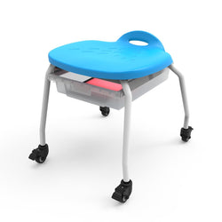 Luxor MBS-STOOL-1 - Stackable Classroom Stool with Wheels and Storage (LUX-MBS-STOOL-1)
