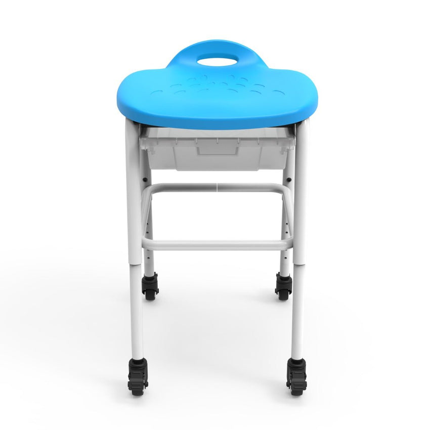 Luxor MBS-STOOL-2 - Adjustable-Height Stackable Classroom Stool with Wheels and Storage (LUX-MBS-STOOL-2) - SchoolOutlet