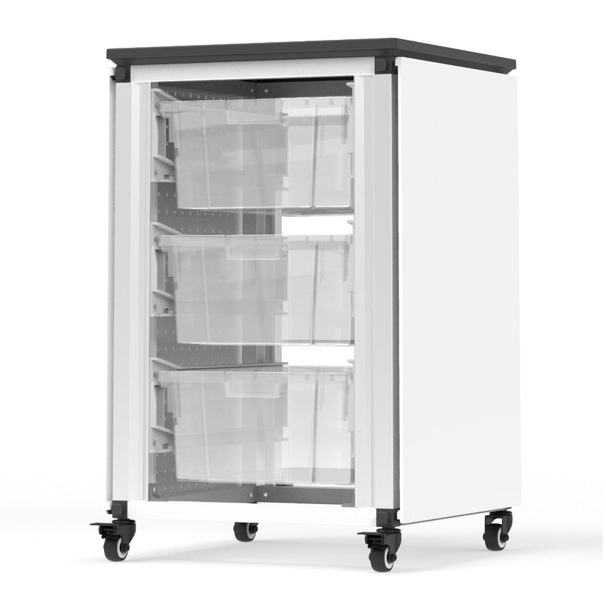 Luxor Modular Classroom Storage Cabinet - Single module with 3 large bins (LUX-MBS-STR-11-3L) - SchoolOutlet