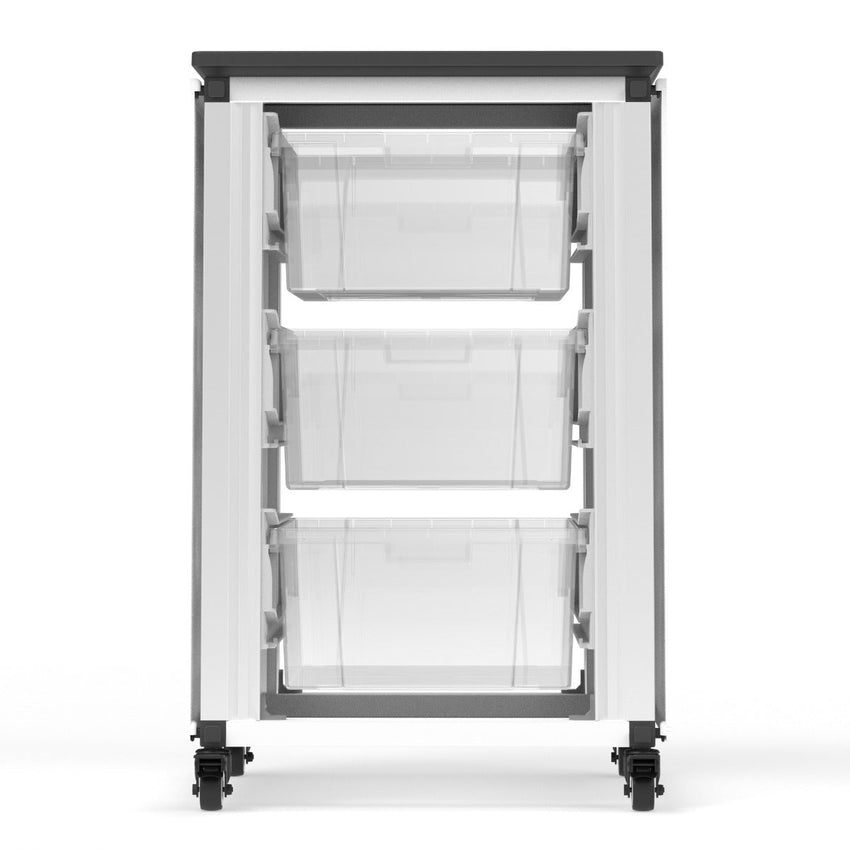 Luxor Modular Classroom Storage Cabinet - Single module with 3 large bins (LUX-MBS-STR-11-3L) - SchoolOutlet