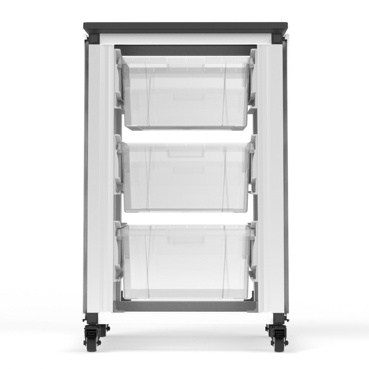 Luxor Modular Classroom Storage Cabinet - Single module with 3 large bins (LUX-MBS-STR-11-3L) - SchoolOutlet