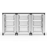 Luxor Modular Classroom Storage Cabinet - 3 side-by-side modules with 9 large bins (LUX-MBS-STR-31-9L) - SchoolOutlet