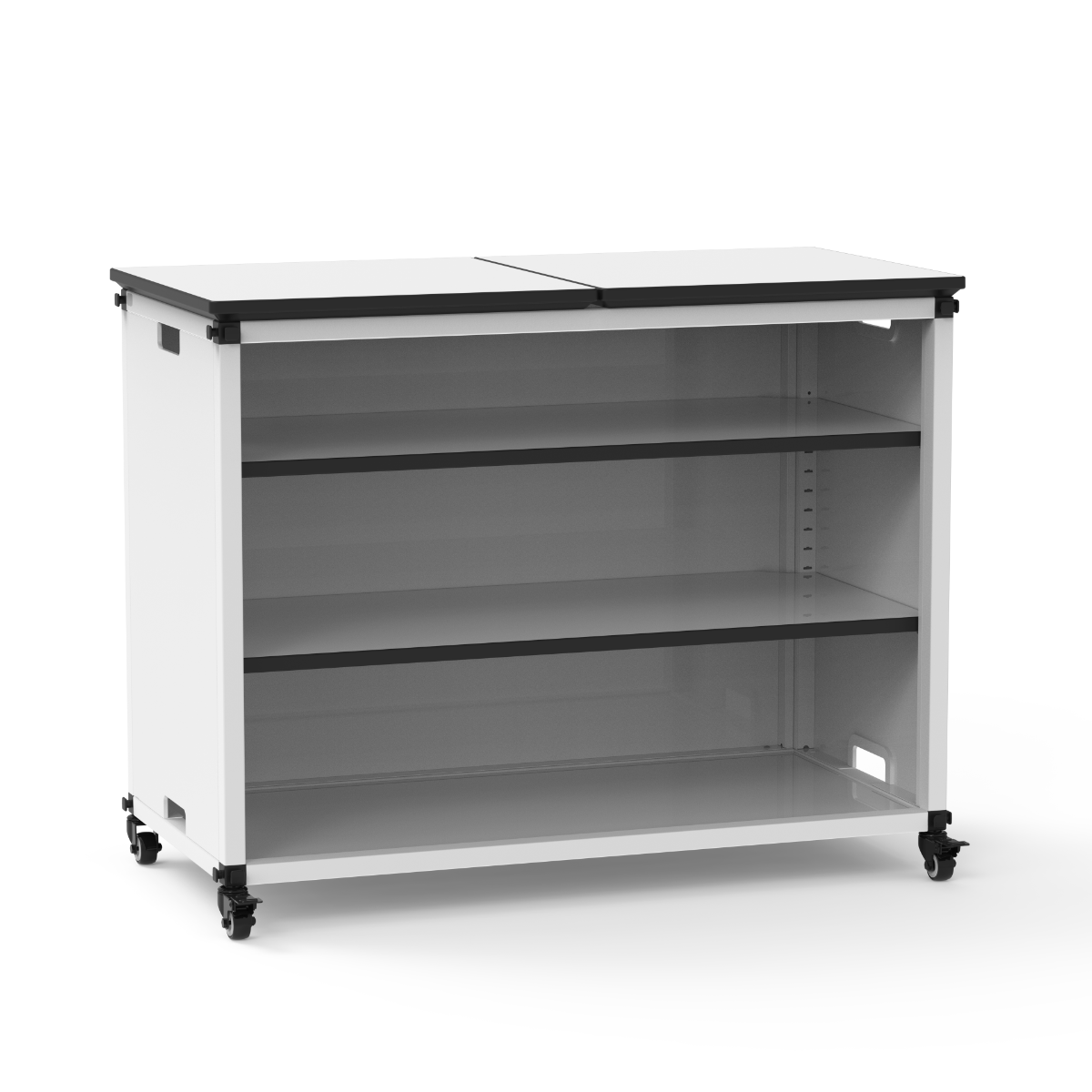 Luxor Modular Classroom Bookshelf - Wide Module with Casters and Tabletop (LUX-MBSCB03) - SchoolOutlet