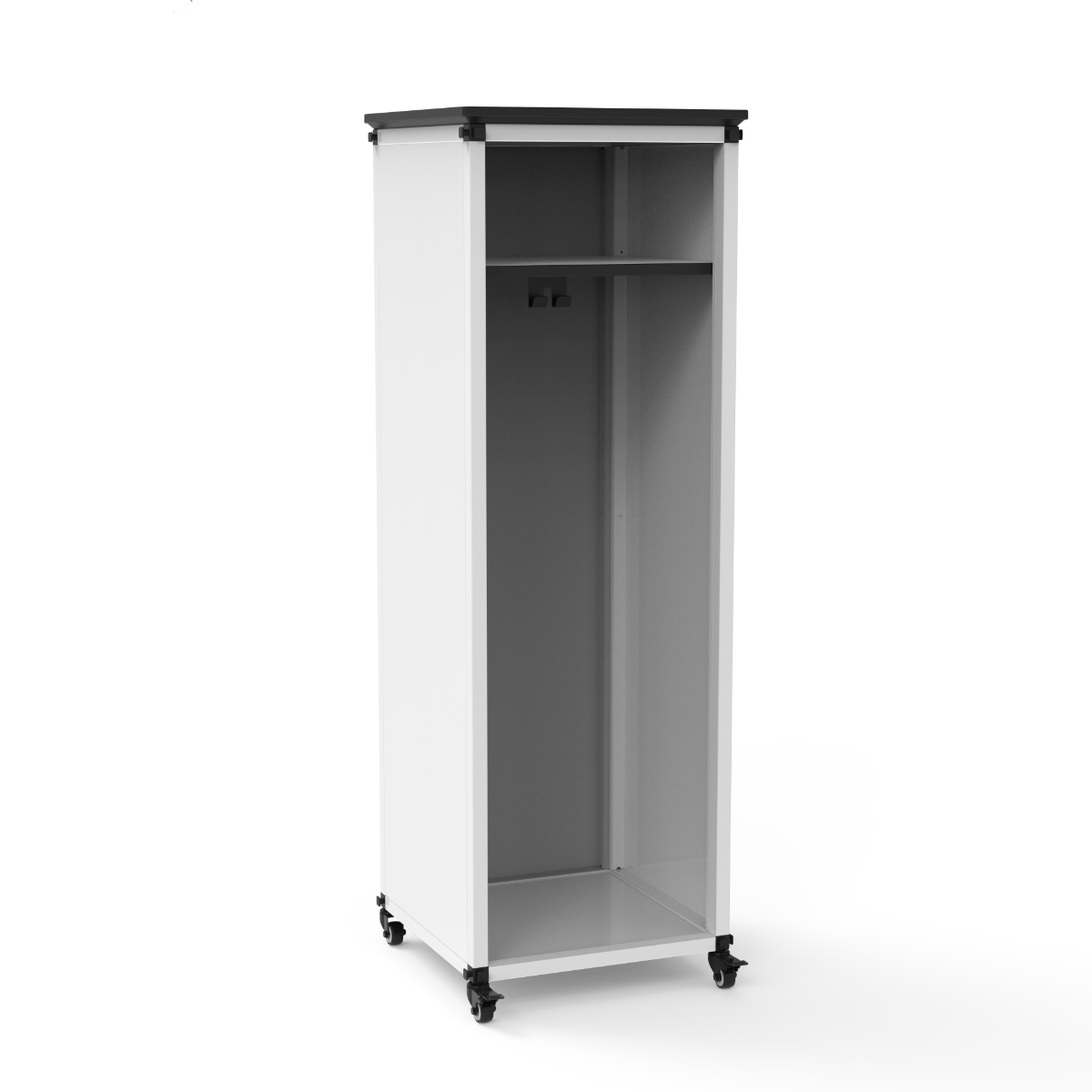 Luxor Modular Teacher Storage Cabinet - Narrow/Tall Module with Casters and Tabletop (LUX-MBSCB05) - SchoolOutlet