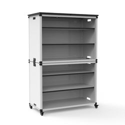Luxor Modular Classroom Bookshelf - Wide Stacked Modules with Casters and Tabletop (LUX-MBSCB07)