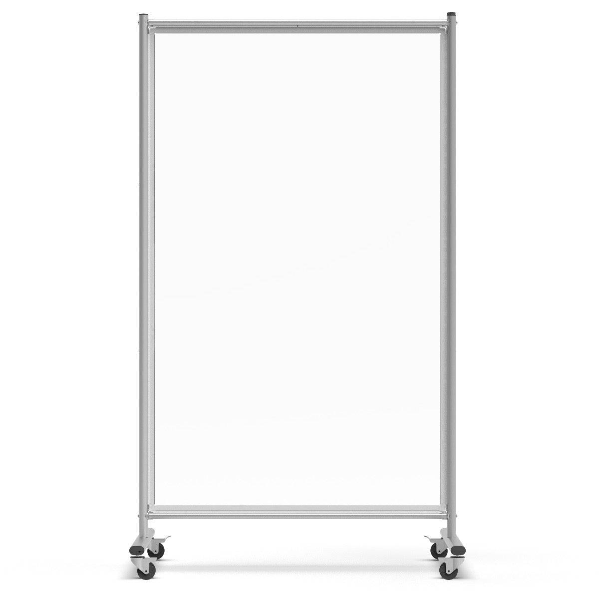 40"W x 72"H Mobile Whiteboard - Double-sided Room Divider Magnetic dry erase markerboard - Luxor MD4072W - SchoolOutlet