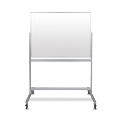 Luxor MMGB4836 - Double-Sided Mobile Magnetic Glass Marker Board - 48"W x 36"H (LUX-MMGB4836)
