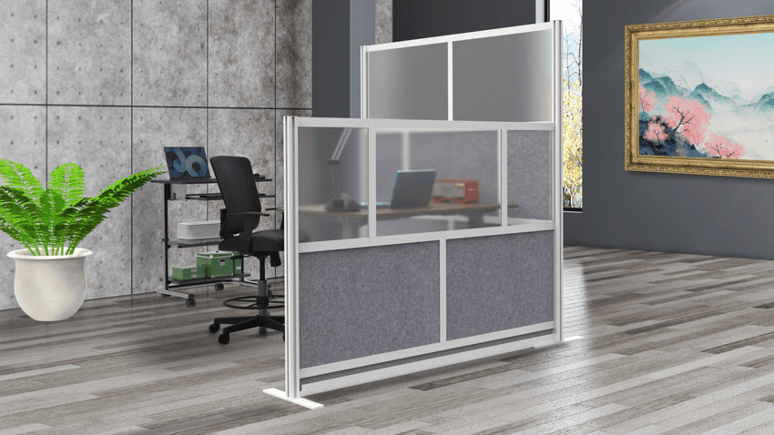 Luxor MW-5348-XFCG - Luxor Modular Room Divider Wall System - 53" x 48" Add-On Wall - SchoolOutlet