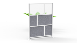 Luxor MW-5370-FCG - Luxor Modular Room Divider Wall System - 53" x 70" Starter Wall