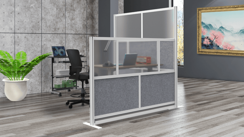 Luxor MW-5370-XFCG - Luxor Modular Room Divider Wall System - 53" x 70" Add-On Wall - SchoolOutlet