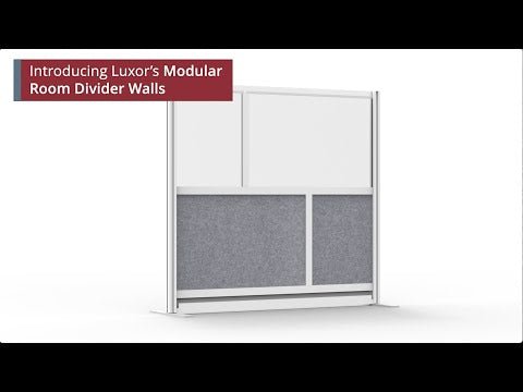 Luxor MW-7048-FCG - Luxor Modular Room Divider Wall System - 70" x 48" Starter Wall - SchoolOutlet