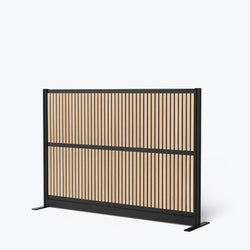 Luxor Modular Wall 70 x 48 - Wood Slats and Black Frame (Luxor LUX-MW-7048-WB)