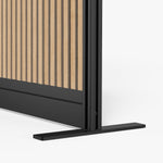 Luxor Modular Wall 70 x 48 - Wood Slats and Black Frame (Luxor LUX-MW-7048-WB) - SchoolOutlet