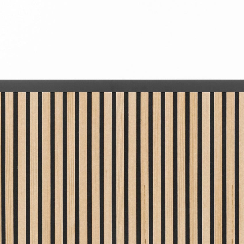 Luxor Modular Wall 70 x 48 - Wood Slats and Black Frame (Luxor LUX-MW-7048-WB) - SchoolOutlet