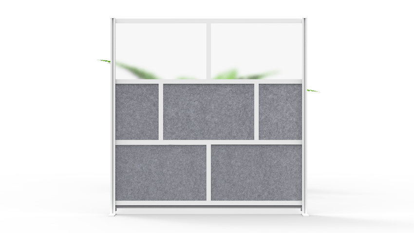 Luxor MW-7070-FCG - Luxor Modular Room Divider Wall System - 70" x 70" Starter Wall - SchoolOutlet