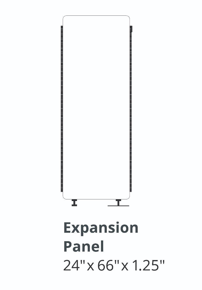 Luxor RCLM2466Z RECLAIM Acoustic Room Dividers - Expansion Panel - 24"W x 64"H(LUX-RCLM2466Z) - SchoolOutlet