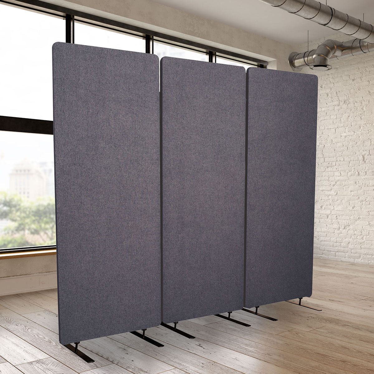 Luxor RCLM7266Z RECLAIM Acoustic Room Dividers - 3 Pack - 72"W x 64"H(LUX-RCLM7266Z) - SchoolOutlet