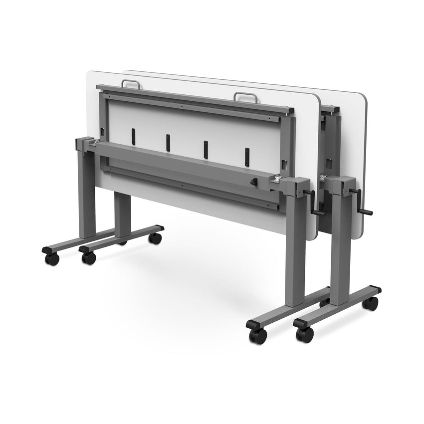 Luxor STAND-NESTC-60 - 60" Adjustable Flip Top Table, Crank Handle(LUX-STAND-NESTC-60) - SchoolOutlet