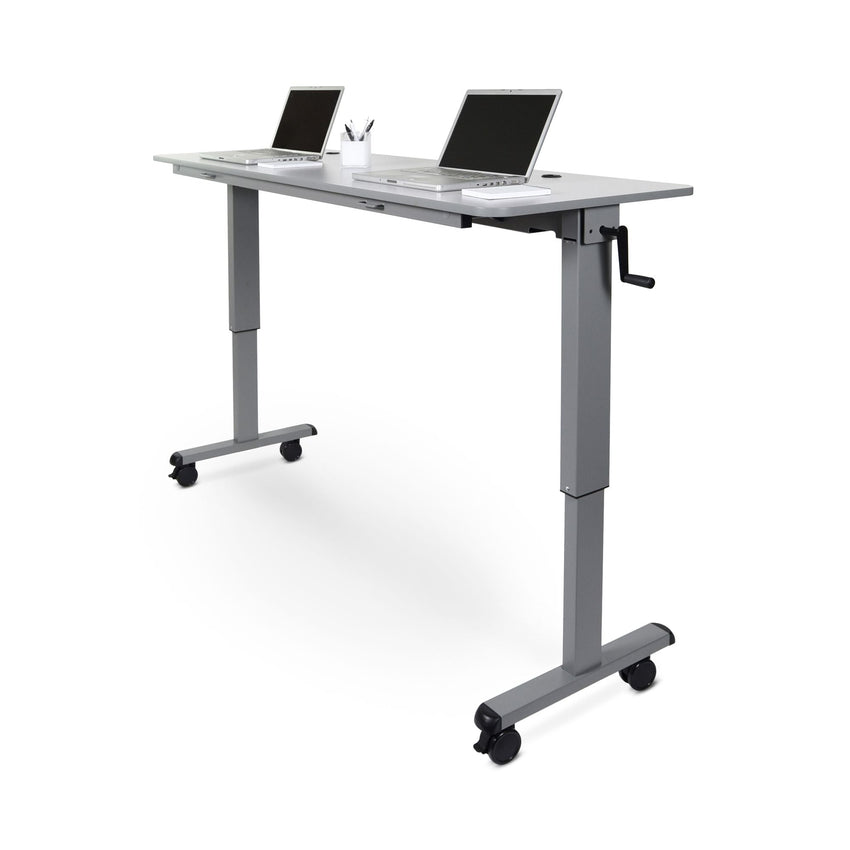 Luxor STAND-NESTC-60 - 60" Adjustable Flip Top Table, Crank Handle(LUX-STAND-NESTC-60) - SchoolOutlet