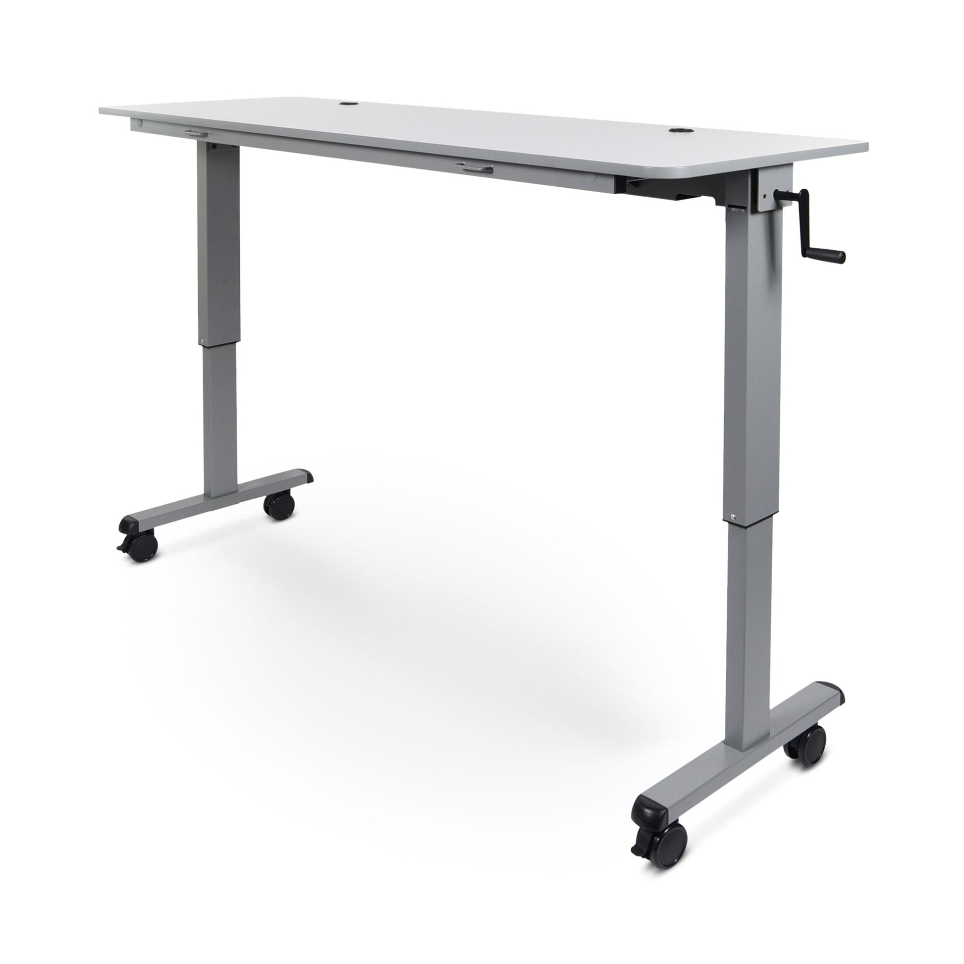 Luxor STAND-NESTC-72 - 72" Adjustable Flip Top Table, Crank Handle(LUX-STAND-NESTC-72) - SchoolOutlet