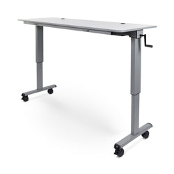 Luxor STAND-NESTC-72 - 72" Adjustable Flip Top Table, Crank Handle(LUX-STAND-NESTC-72)