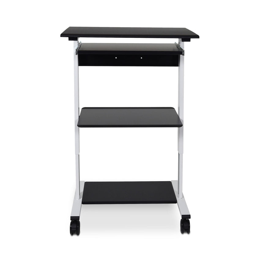 Luxor Mobile 3 Shelf Adjustable Stand Up Workstation (LUX-STAND-WS30) - SchoolOutlet