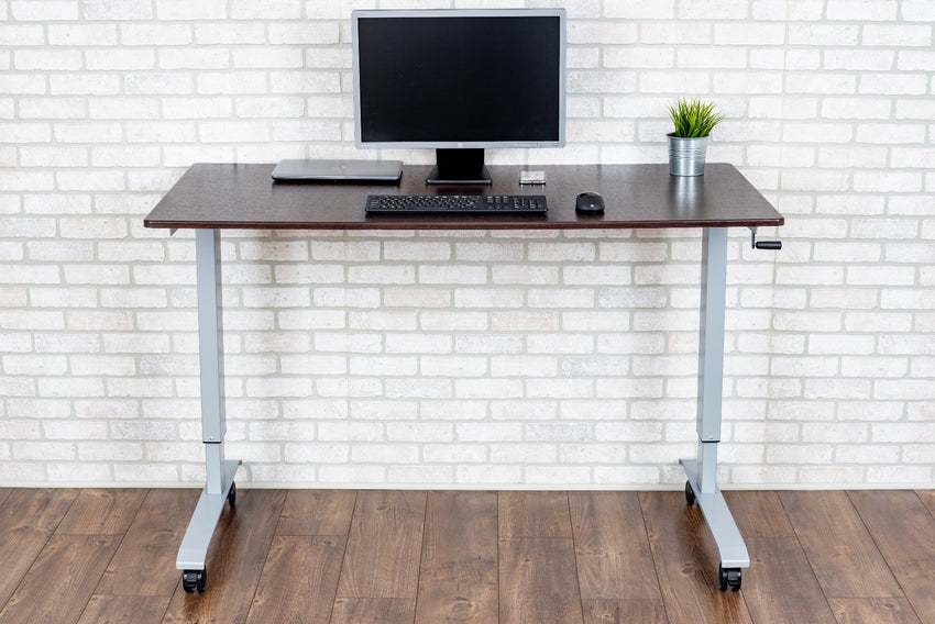 Luxor STANDUP-CF60-DW - 60" Crank Adjustable Stand Up Desk(LUX-STANDUP-CF60-DW) - SchoolOutlet