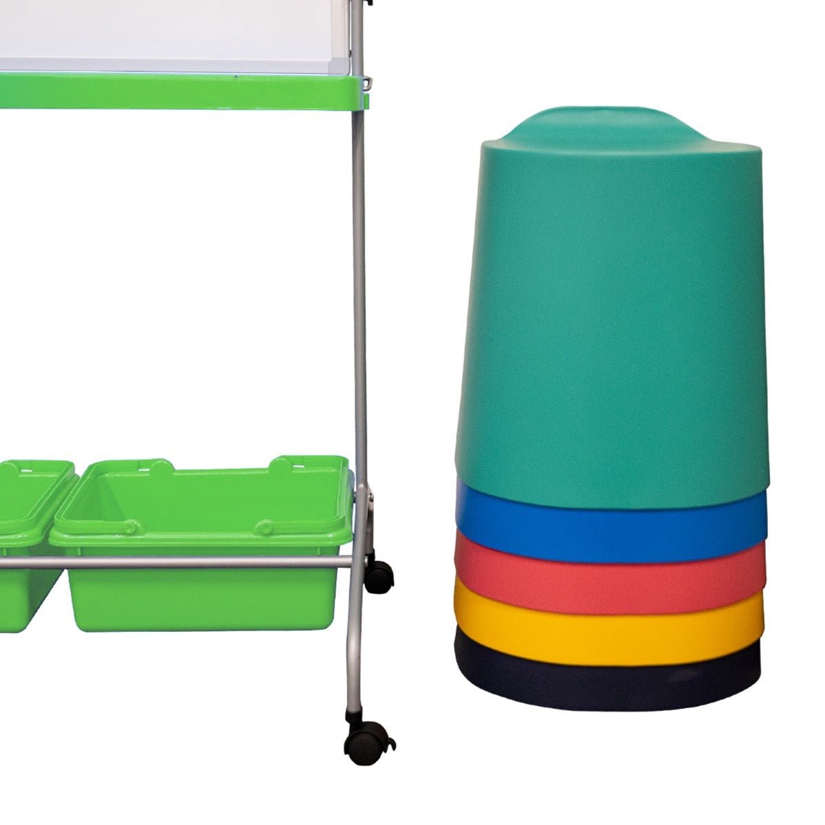 Luxor STKSTOOL-5 - TailFin Plastic Stackable Stools - 5 Pack (LUX-STKSTOOL-5) - SchoolOutlet