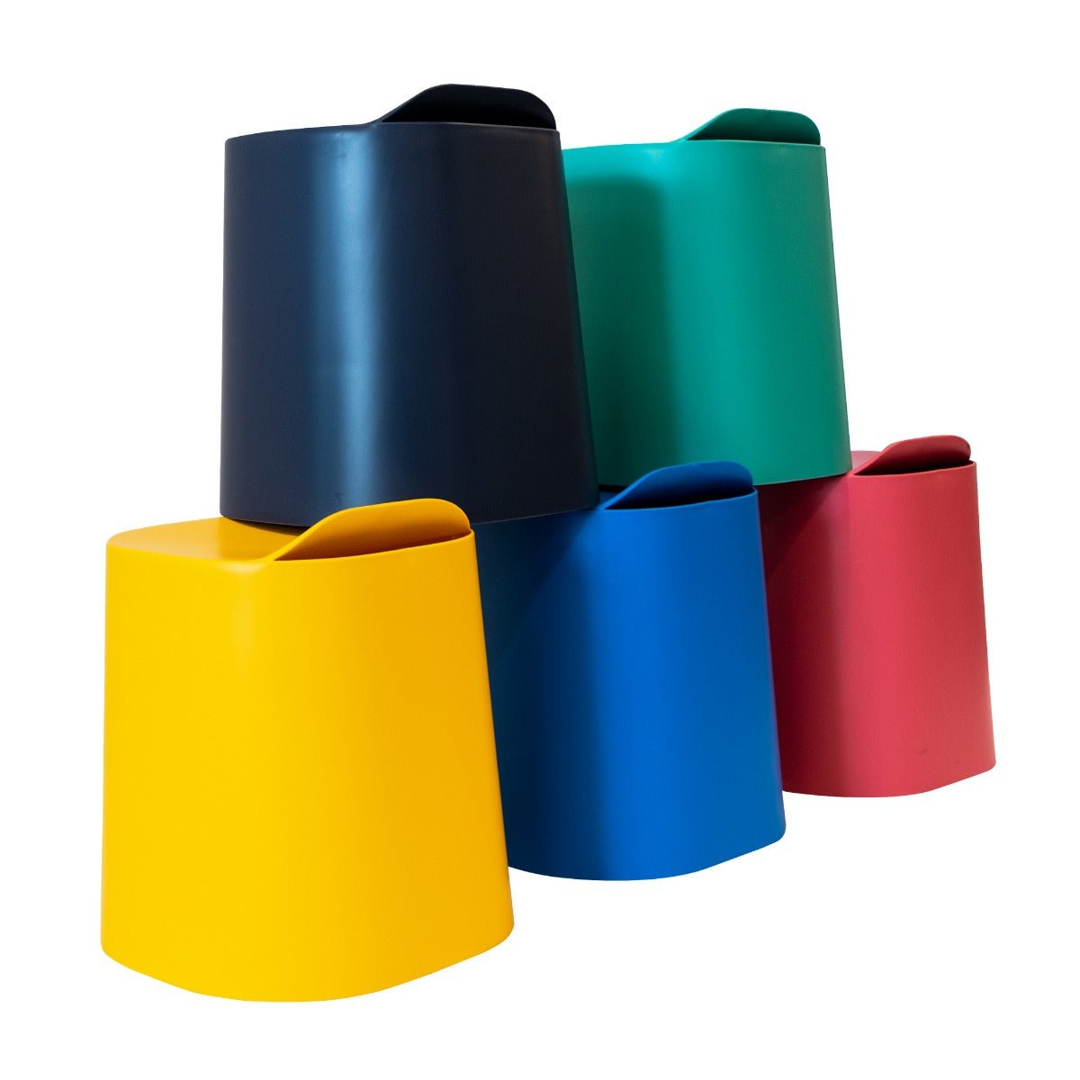 Luxor STKSTOOL-5 - TailFin Plastic Stackable Stools - 5 Pack (LUX-STKSTOOL-5) - SchoolOutlet