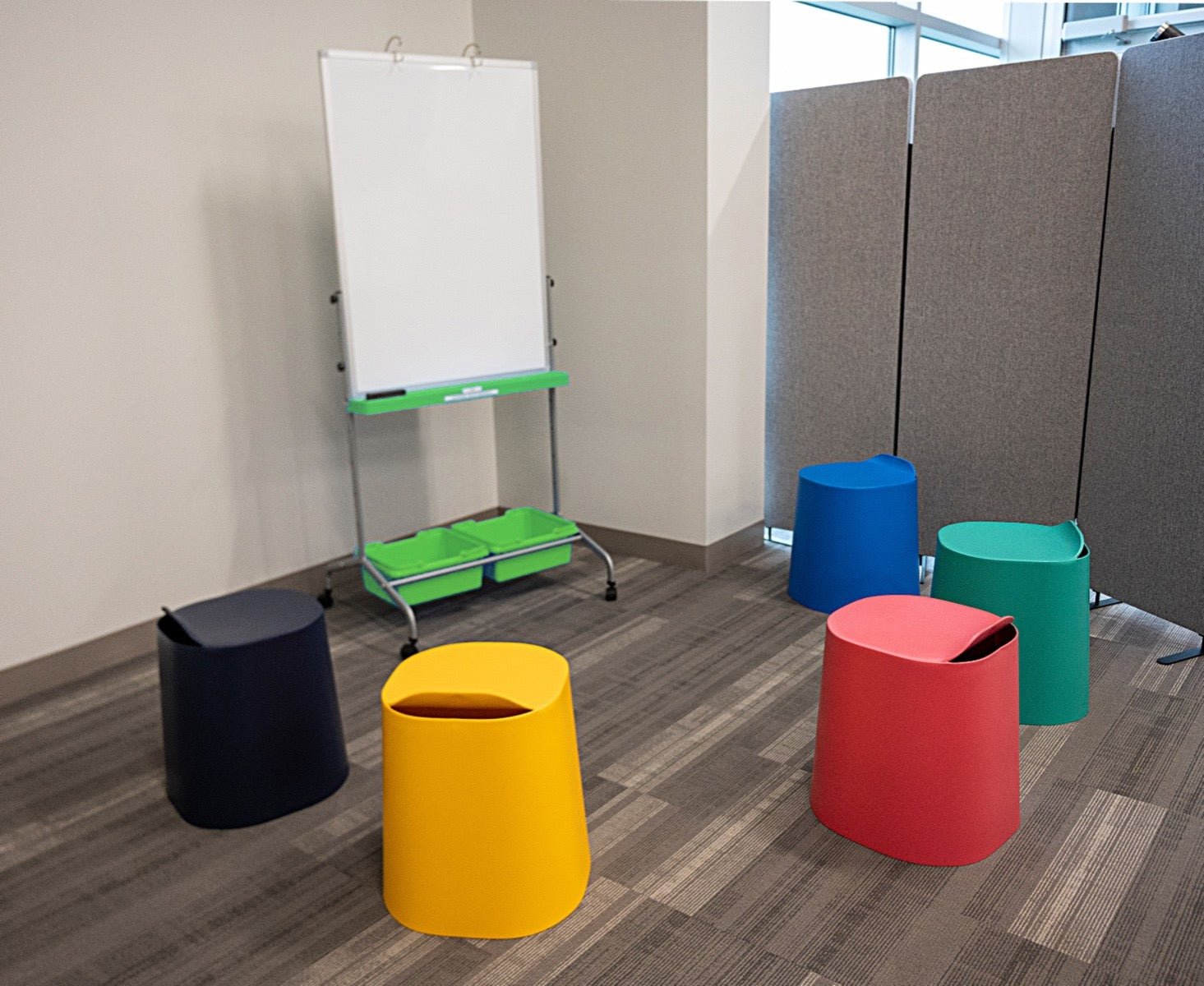 Luxor STKSTOOL-5 - TailFin Plastic Stackable Stools - 5 Pack (LUX-STKSTOOL-5) - SchoolOutlet