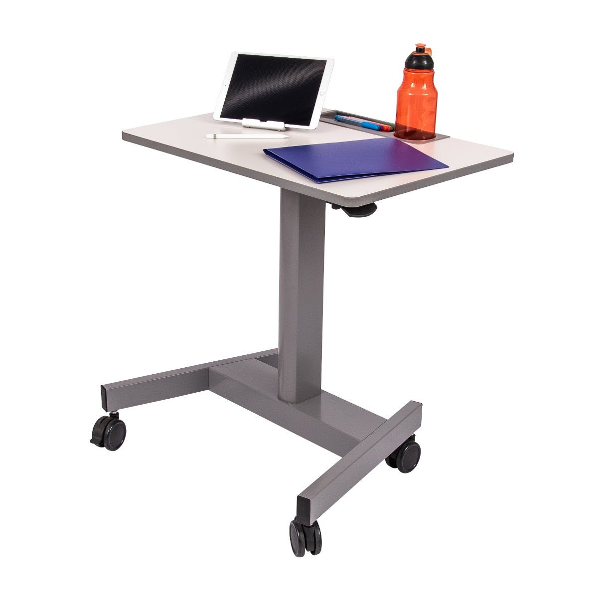 Luxor STUDENT-P - Student Desk - Pneumatic Adjustable Height Sit/StandDesk (LUX-STUDENT-P) - SchoolOutlet