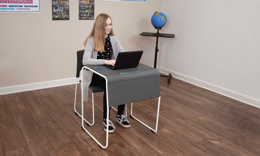 Luxor STUDENT-STK1PK - Lightweight Stackable Student Desk and Chair - 1 Pack (LUX-STUDENT-STK1PK) - SchoolOutlet