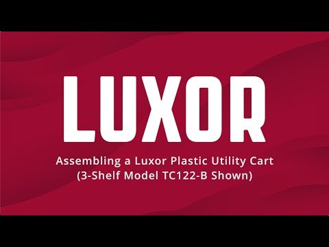 Luxor TC11-B - Flat Top and Tub Middle/Bottom Shelf Cart (Luxor LUX-TC11-B) - Black - SchoolOutlet