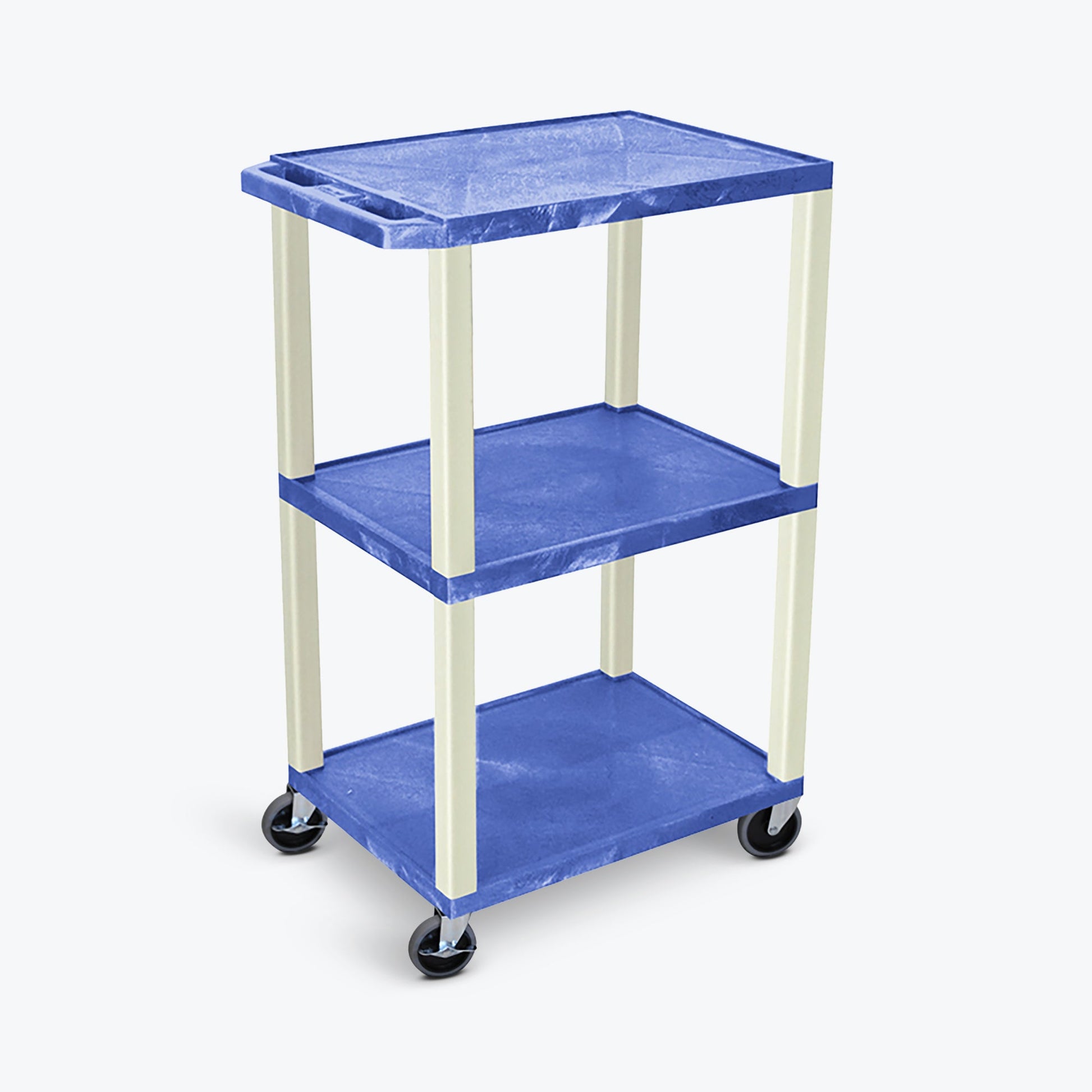 Luxor UCPL1 42"H 3-Shelf Multipurpose Utility Cart - SchoolOutlet