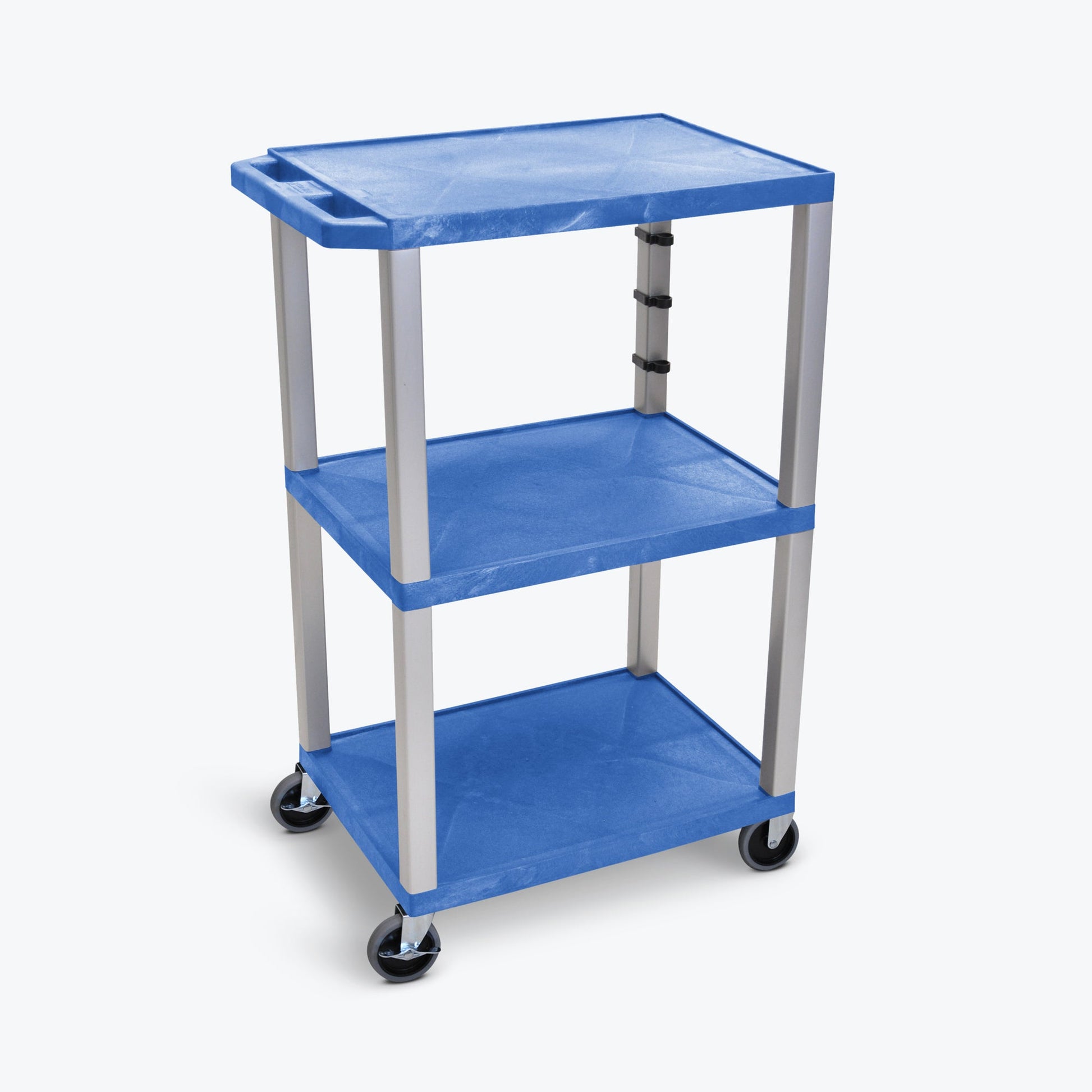 Luxor UCPL1 42"H 3-Shelf Multipurpose Utility Cart - SchoolOutlet