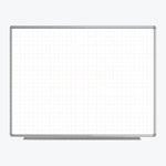 Luxor Wall-Mounted Magnetic Ghost Grid Whiteboard 48