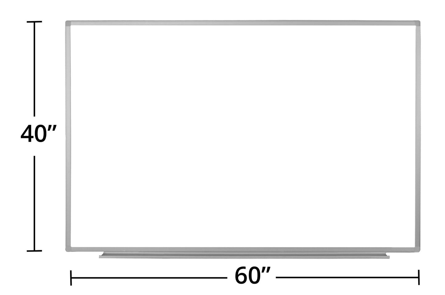 Luxor WB6040W - Wall-Mounted Magnetic Whiteboard 60"W x 40"H (LUX-WB6040W) - SchoolOutlet