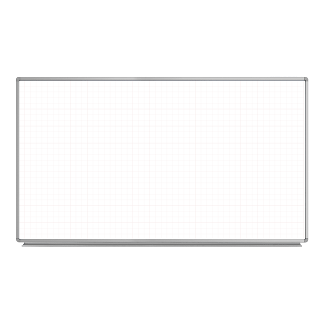 Luxor Wall-Mounted Magnetic Ghost Grid Whiteboard 72" x 40" (LUX-WB7240LB) - SchoolOutlet