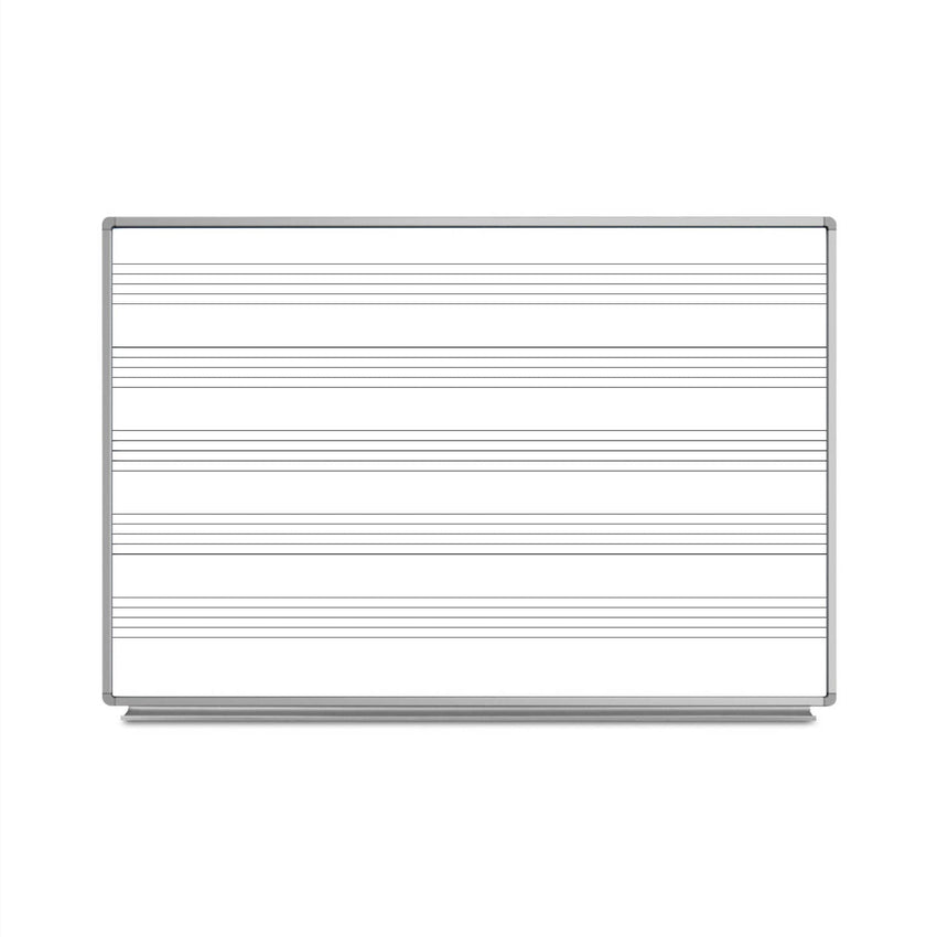 Fuerza Wall-Mounted Music Whiteboard 72"W x 48"H (FZA-435771-LX) - SchoolOutlet