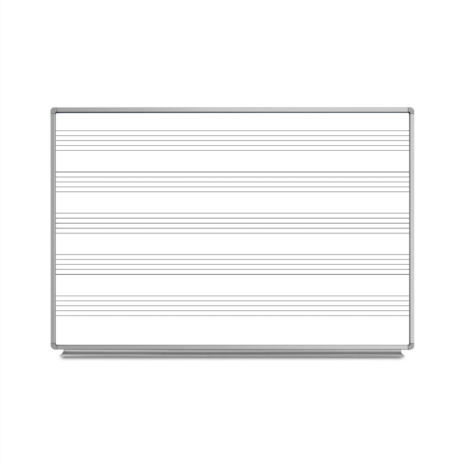 Fuerza Wall-Mounted Music Whiteboard 72"W x 48"H (FZA-435771-LX) - SchoolOutlet