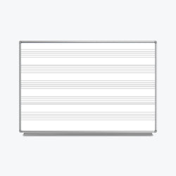 Luxor WB7248M - 72 x 48 Wall-Mount Music Whiteboard (LUX-WB7248M)