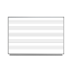 Fuerza Wall-Mounted Music Whiteboard 72"W x 48"H (FZA-435771-LX)