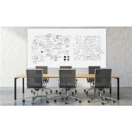 Fuerza Magnetic Wall-Mounted Glass Board 96"W x 48"H (FZA-455979-LX) - SchoolOutlet