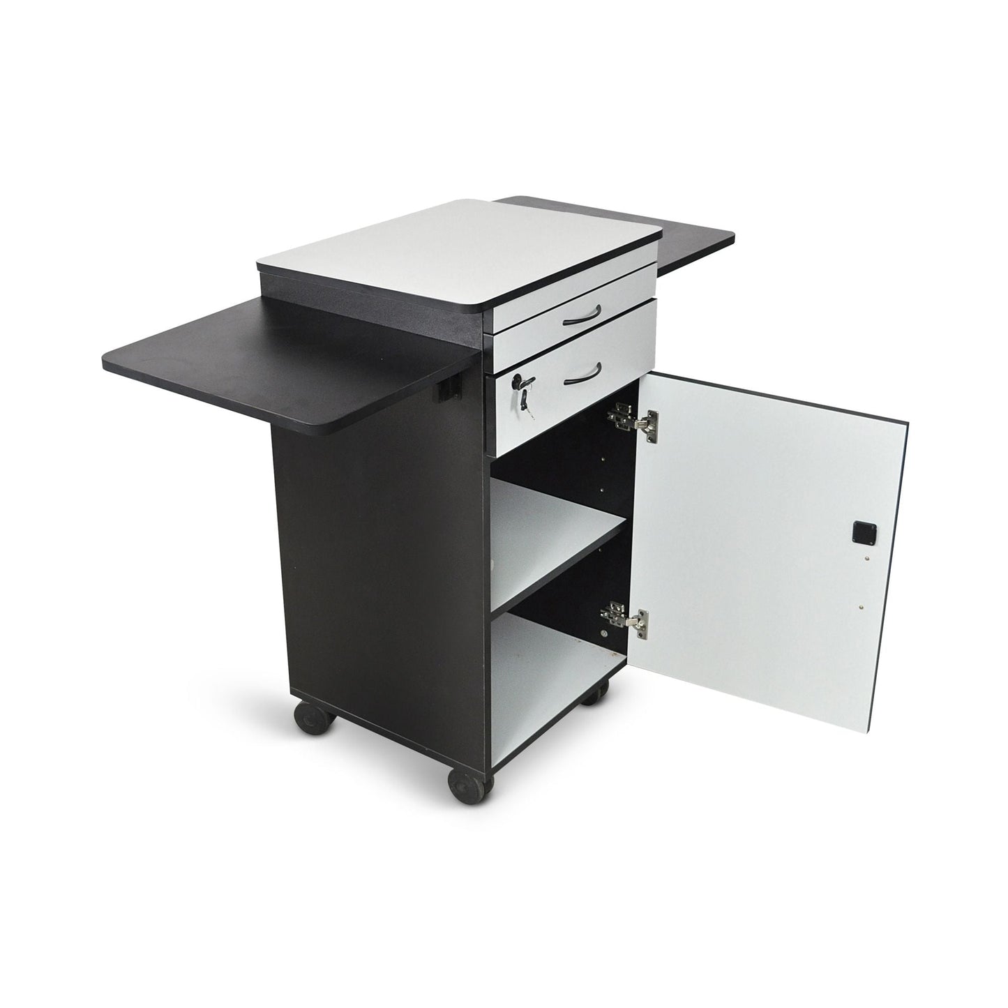 Luxor 38" Mobile AV Presentation Station Cart with Locking Cabinet WPSDD3 - SchoolOutlet